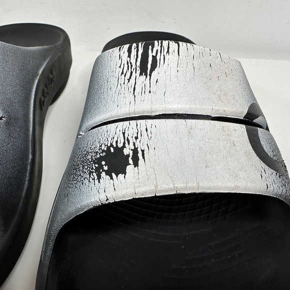 OOFOS Men’s Oofos OOahh Sport Slide Sandal Navy Gray M6-W8. Used Condition - Picture 7 of 14